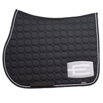 Saddle Pad E-logo Black Silver/White/Silver