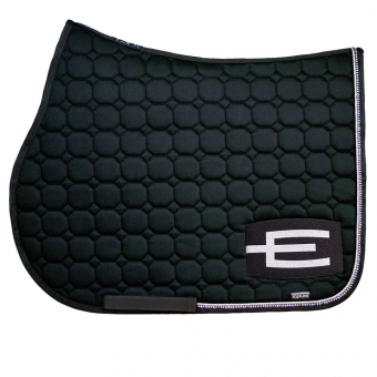 Saddle Pad E-logo Black Black/Silver