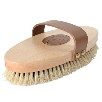 Grooming Brush with Leather Strap Tagel Brown