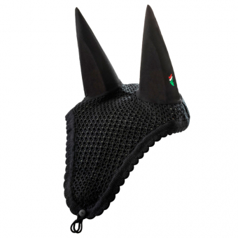 Long Fly Ear Bonnet Loop Black