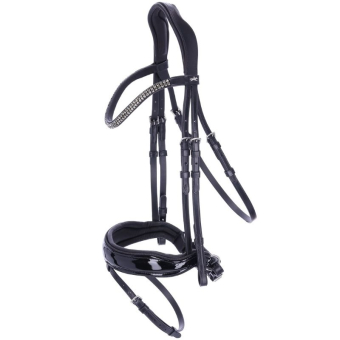 Dressage Bridle Valencia Patent Black