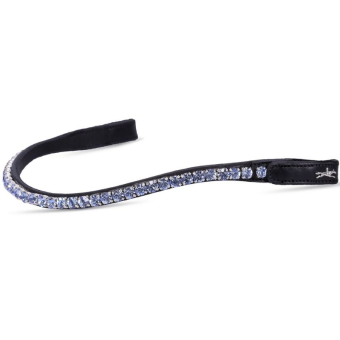 Browband Siena Black/Light Blue