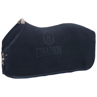 Fleece Rug Shetty Fleece Stamp Heritage Navy Blue