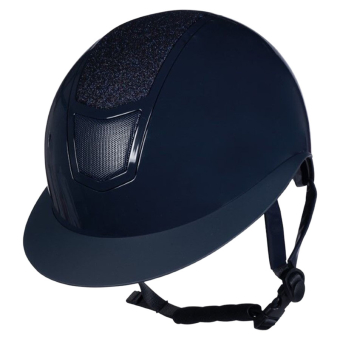 Riding Helmet Shiny Diamond Wide Peak Navy Blue