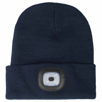 Hat with Light Honey Navy Blue