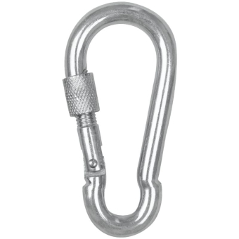 Safety Carabiner Screw Cap Silver