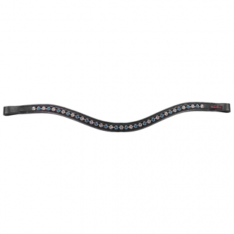 Browband Lyskamm Black/Light Blue/White