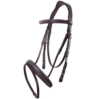 Anatomical Bridle Luxury Stitched Dark Brown