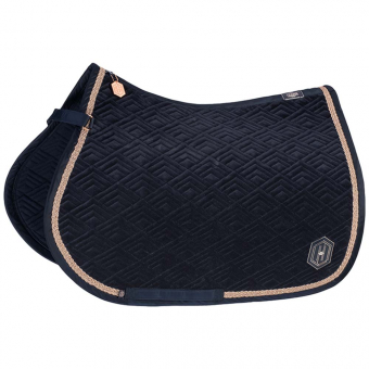 Allround Saddle Pad Shetty Velvet Emblem Heritage Navy Blue