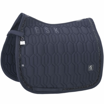 Dressage Saddle Pad Softshell Jewel Classic Sports Navy Blue 