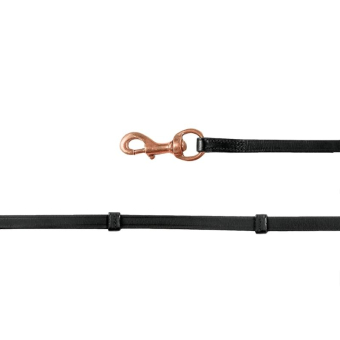 Icelandic Reins Snap Hook Black/Rose Gold