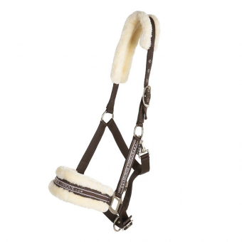 Halter with Fleece Brown/Natural