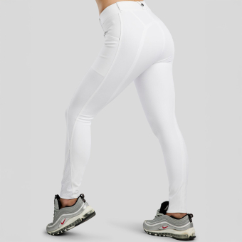 Riding Breeches MoZida Refined Gun Metal Crystals Knee Grip White