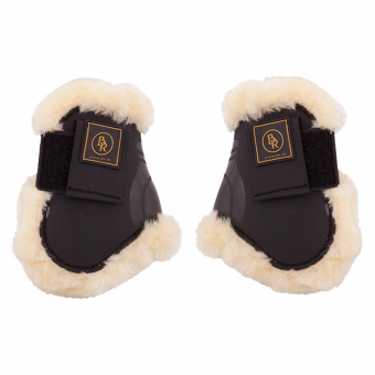 Fetlock Boots Snuggle Synthetic Sheepskin Black