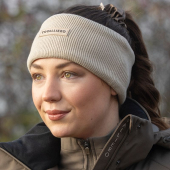 Headband Knitted Fleece Beige 