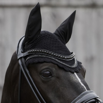 Ear Bonnet Crystal Black
