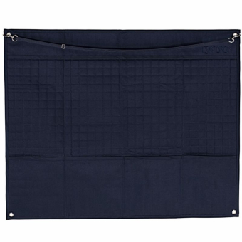 Stable Curtain Quilt Half Navy Blue
