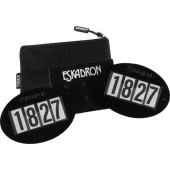 Number Bib Quick-Pin 4 Start Set Black