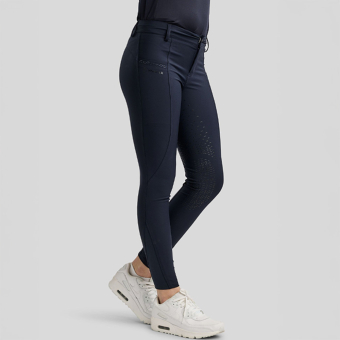 Riding Breeches Kids/Junior Crystals Full Grip Navy Blue