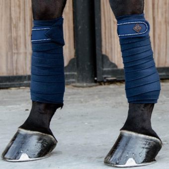 Bandages Polar Fleece Pearls Navy Blue