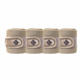 Polar Velvet Pearls Fleece Bandages Beige