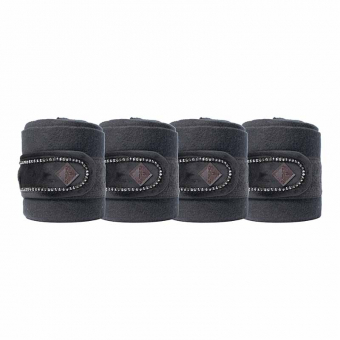 Polar Velvet Pearls Fleece Bandages Black