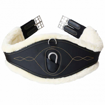 Anatomical Sheepskin Girth Black