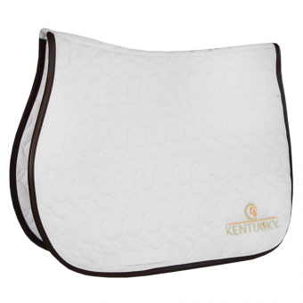 Saddle Pad Absorb Logo White/Brown