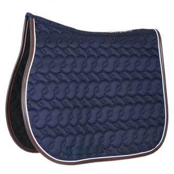 Saddle Pad Absorb Navy/White/Brown