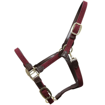 Braided Nylon Halter Bordeaux