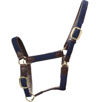 Braided Nylon Halter Navy