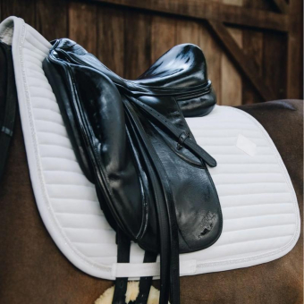 Dressage Saddle Pad Pearls White