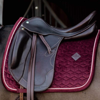 Dressage Saddle Pad Velvet Burgundy