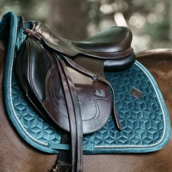Saddle Pad Velvet Emerald Green