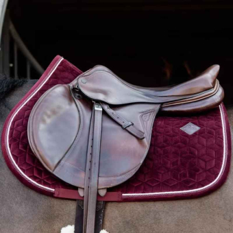 Saddle Pad Velvet Bordeaux