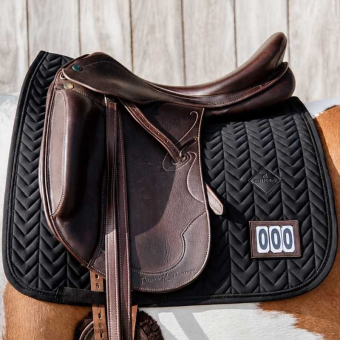 Dressage Saddle Pad Fishbone Competition Black