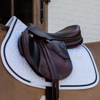 Saddle Pad Glitter Rope White/Black