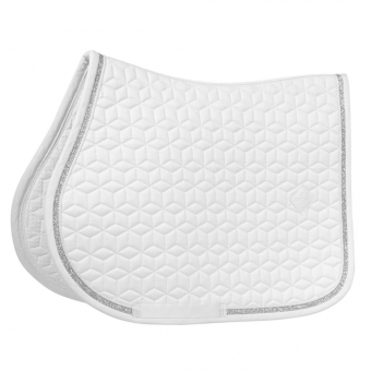 Saddle Pad Glitter Rope White/White