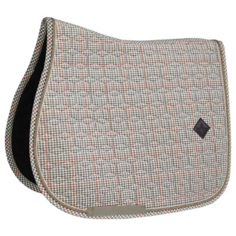 Saddle Pad Pied-de-Poule Beige