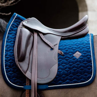 Dressage Saddle Pad Basic Velvet Navy