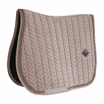 Saddle Pad Velvet Pearls Beige