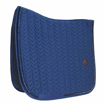 Dressage Saddle Pad Velvet Pearls Navy