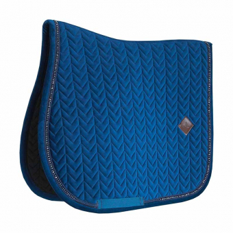 Saddle Pad Velvet Pearls Navy