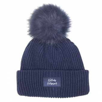 Beanie Hat Pompom Navy