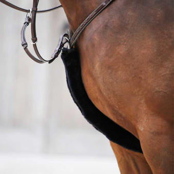 Breastplate Cover Sheepskin Black