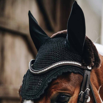 Fly Ear Bonnet Black