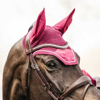 Ear Bonnet Wellington Velvet Fuchsia
