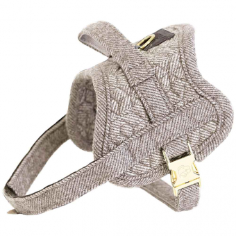 Dog Harness Wool Beige