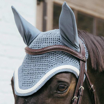 Ear Bonnet Wellington Plaited Cord Light Blue