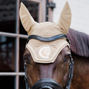 Ear Bonnet Wellington 3D Logo Rope Beige